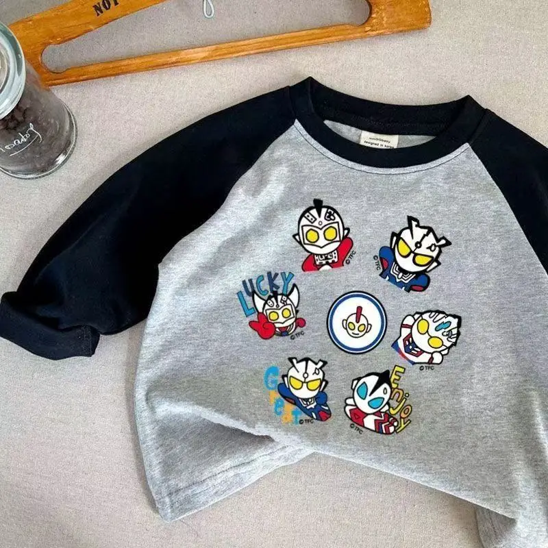 Ultraman Patchwork Boys T-Shirt Black White — feature 3