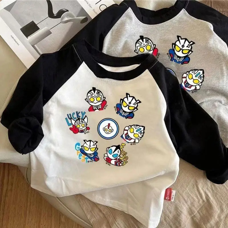Ultraman Patchwork Boys T-Shirt Black White — feature 5