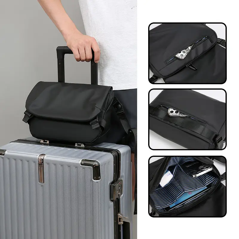 Men's Large Capacity Crossbody Bag Cover Trolley Travel - Image 5