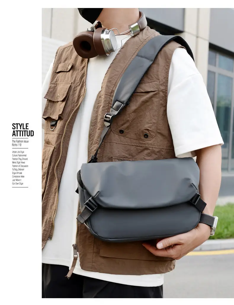 Men's Large Capacity Crossbody Bag Cover Trolley Travel — feature 25