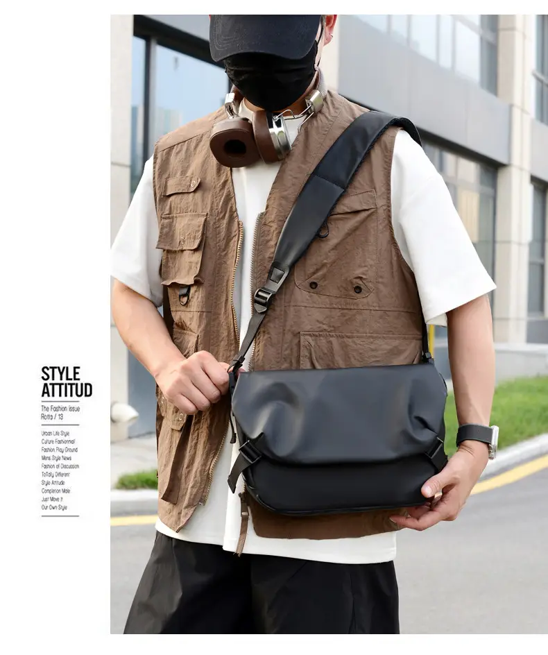 Men's Large Capacity Crossbody Bag Cover Trolley Travel — feature 32
