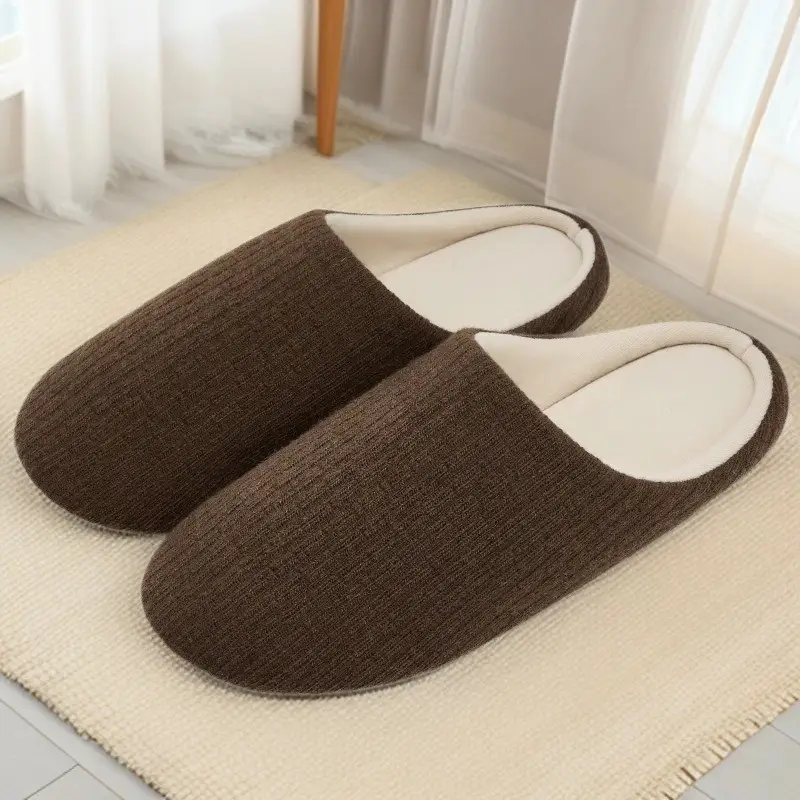 Brown Wool Slippers for Men Women 2025 Spring Fall - Image 6