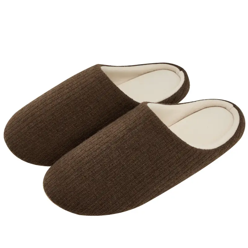 Brown Wool Slippers for Men Women 2025 Spring Fall - Image 4