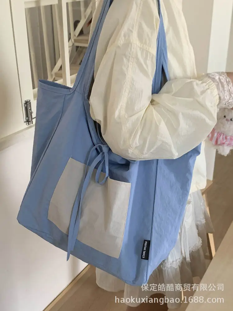 Canvas Shoulder Bag Women Large Capacity 2025 New Autumn Winter Versatile Casual College Student Tote Bag luggage and leather goods - Image 4
