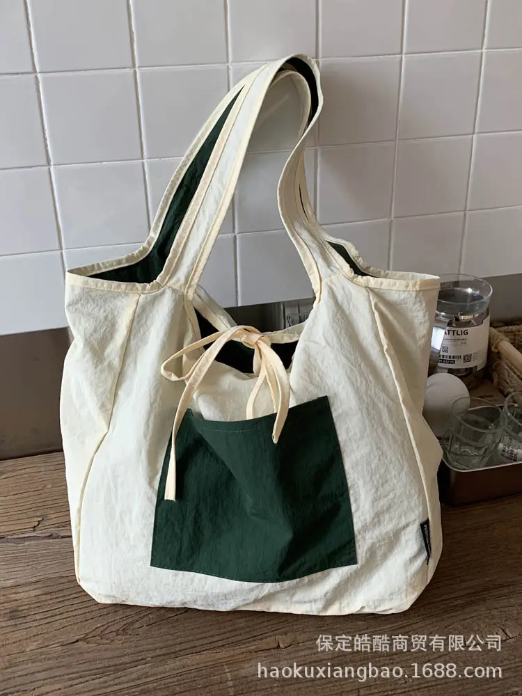 Canvas Shoulder Bag Women Large Capacity 2025 New Autumn Winter Versatile Casual College Student Tote Bag luggage and leather goods - Image 5