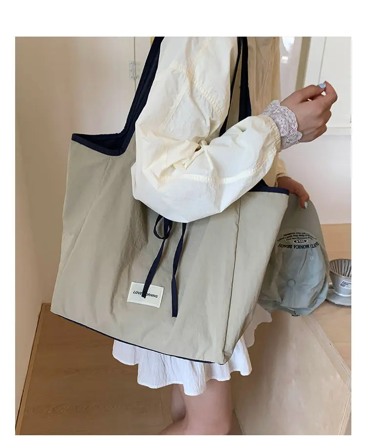 Canvas Shoulder Bag Women Large Capacity 2025 New Autumn Winter Versatile Casual College Student Tote Bag luggage and leather goods — feature 18