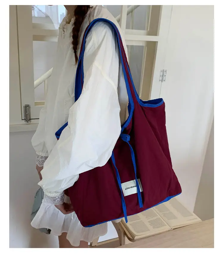 Canvas Shoulder Bag Women Large Capacity 2025 New Autumn Winter Versatile Casual College Student Tote Bag luggage and leather goods — feature 20