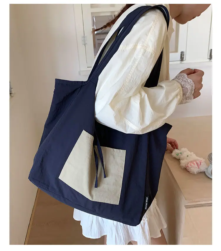 Canvas Shoulder Bag Women Large Capacity 2025 New Autumn Winter Versatile Casual College Student Tote Bag luggage and leather goods — feature 22