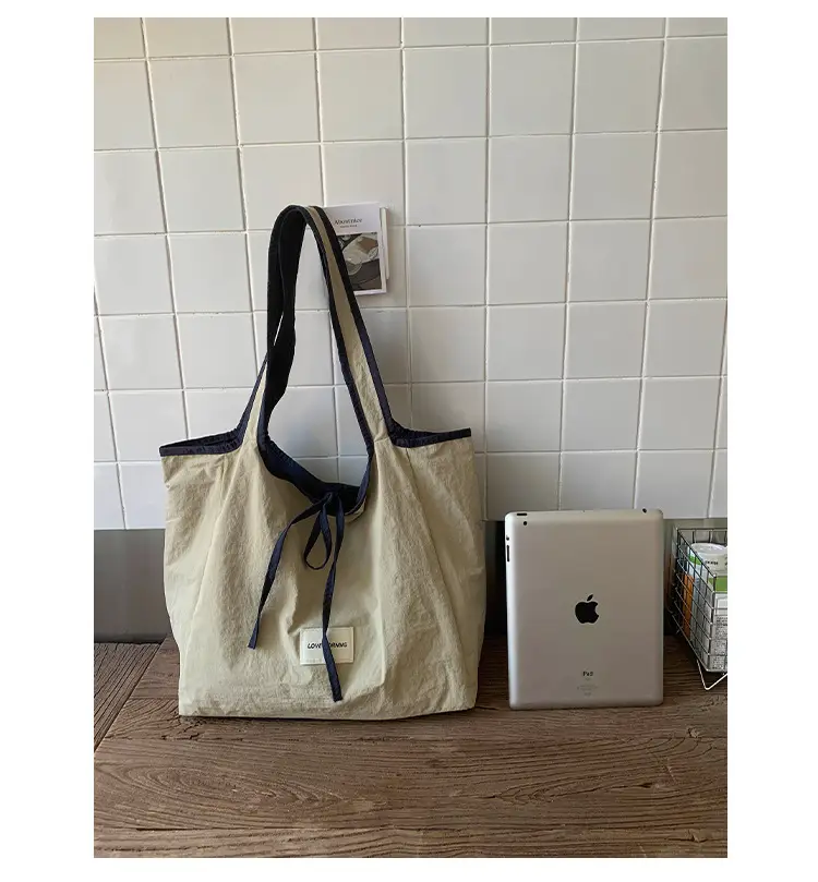 Canvas Shoulder Bag Women Large Capacity 2025 New Autumn Winter Versatile Casual College Student Tote Bag luggage and leather goods — feature 35