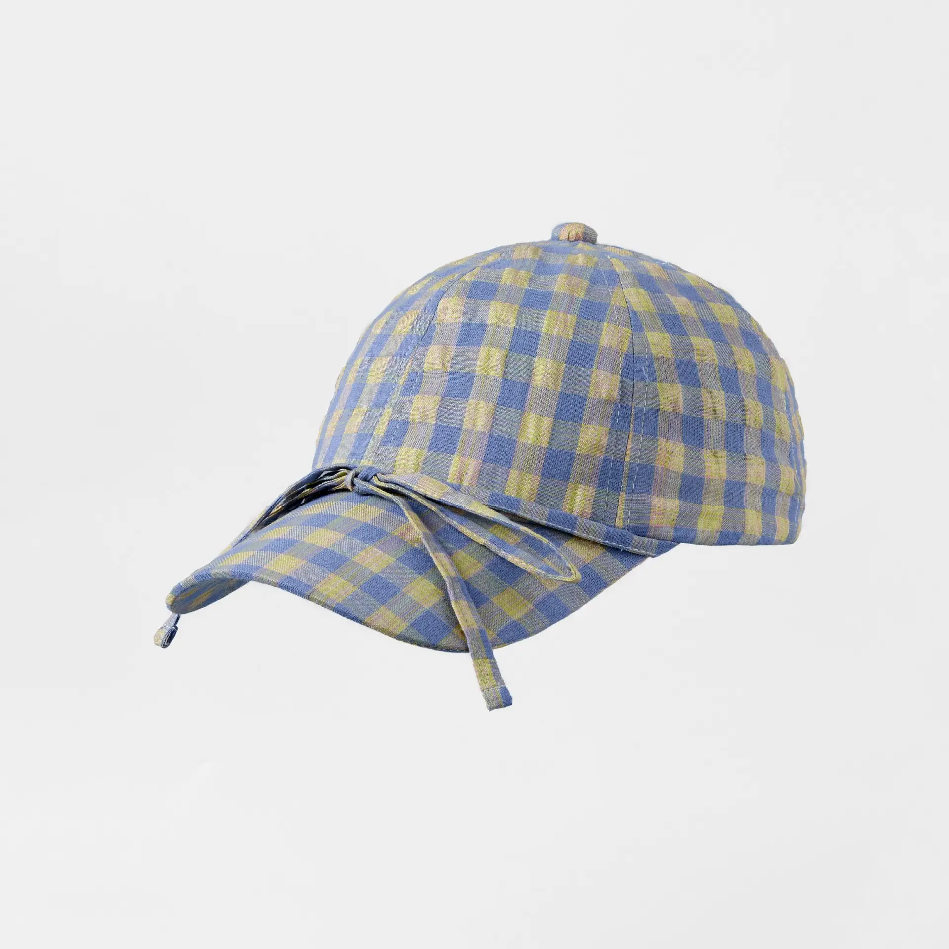 Korean Style British Plaid Baseball Cap Small Bow Peaked Cap - Image 5