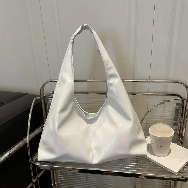 Women's Maroon Leather Underarm Bag 2025 Summer - Image 6
