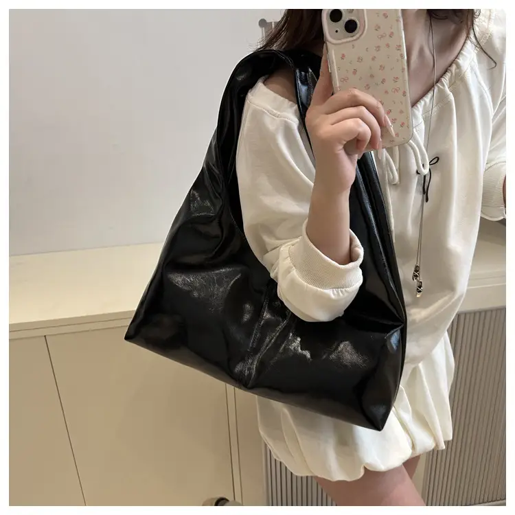 Women's Maroon Leather Underarm Bag 2025 Summer — feature 15