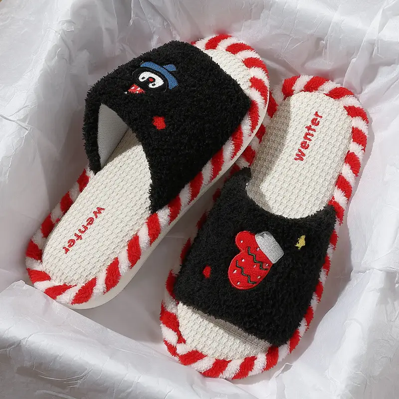 Women Cotton Slippers Red White Maternity Autumn Winter 2025 - Image 5