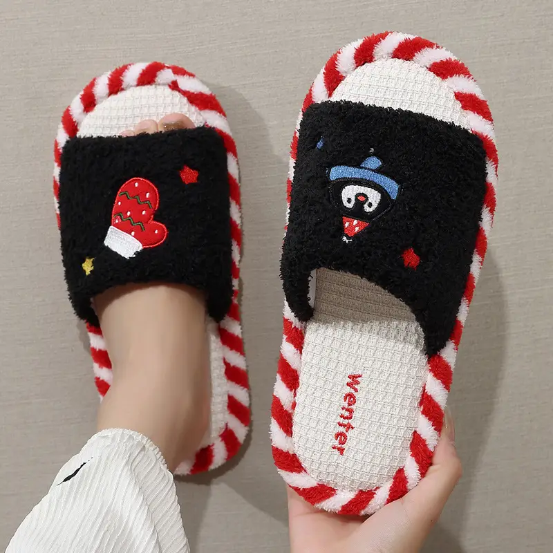 Women Cotton Slippers Red White Maternity Autumn Winter 2025 - Image 6