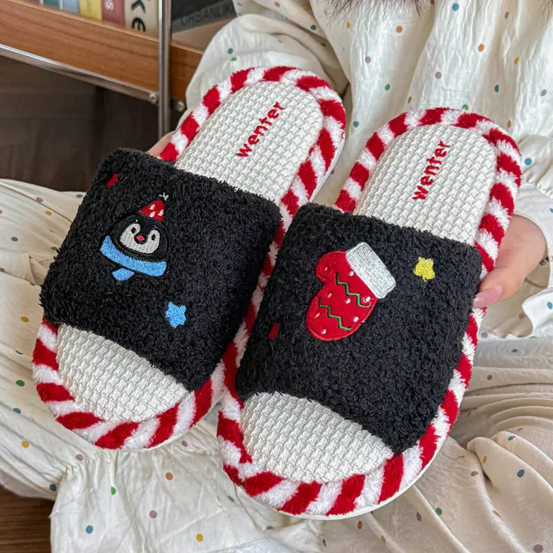 Women Cotton Slippers Red White Maternity Autumn Winter 2025 - Image 8