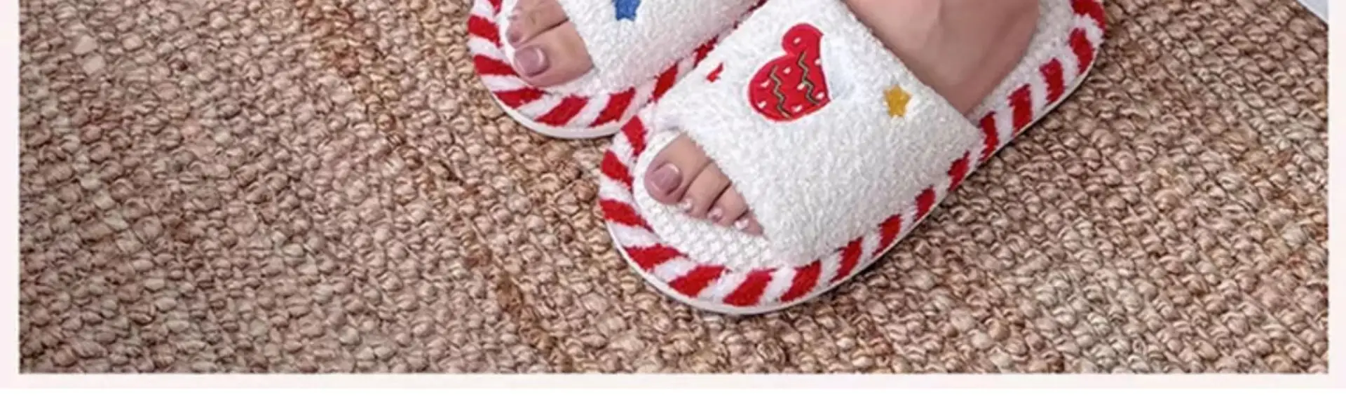 Women Cotton Slippers Red White Maternity Autumn Winter 2025 — feature 10