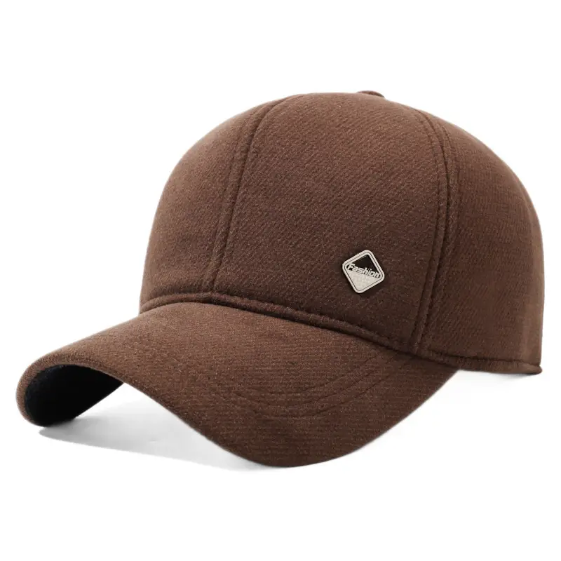Men Brown Baseball Cap All Season Sun Protection - Image 6