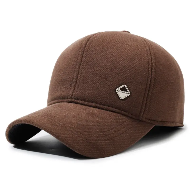Men Brown Baseball Cap All Season Sun Protection - Image 2