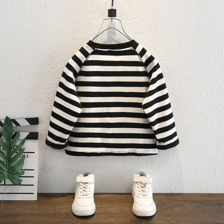 Boys Striped Cotton T-Shirt Spring Autumn Casual Baby Top - Image 4