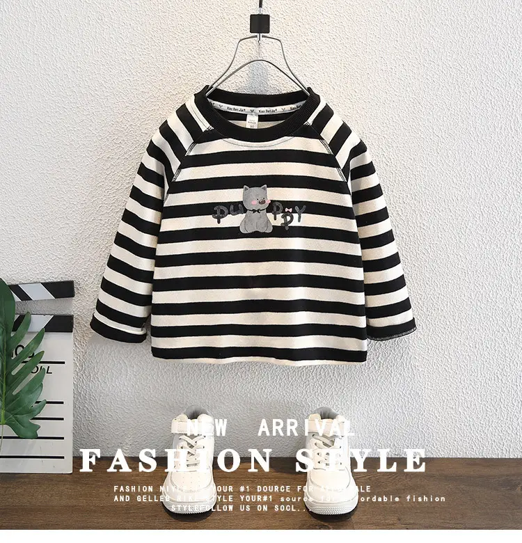 Boys Striped Cotton T-Shirt Spring Autumn Casual Baby Top — feature 1