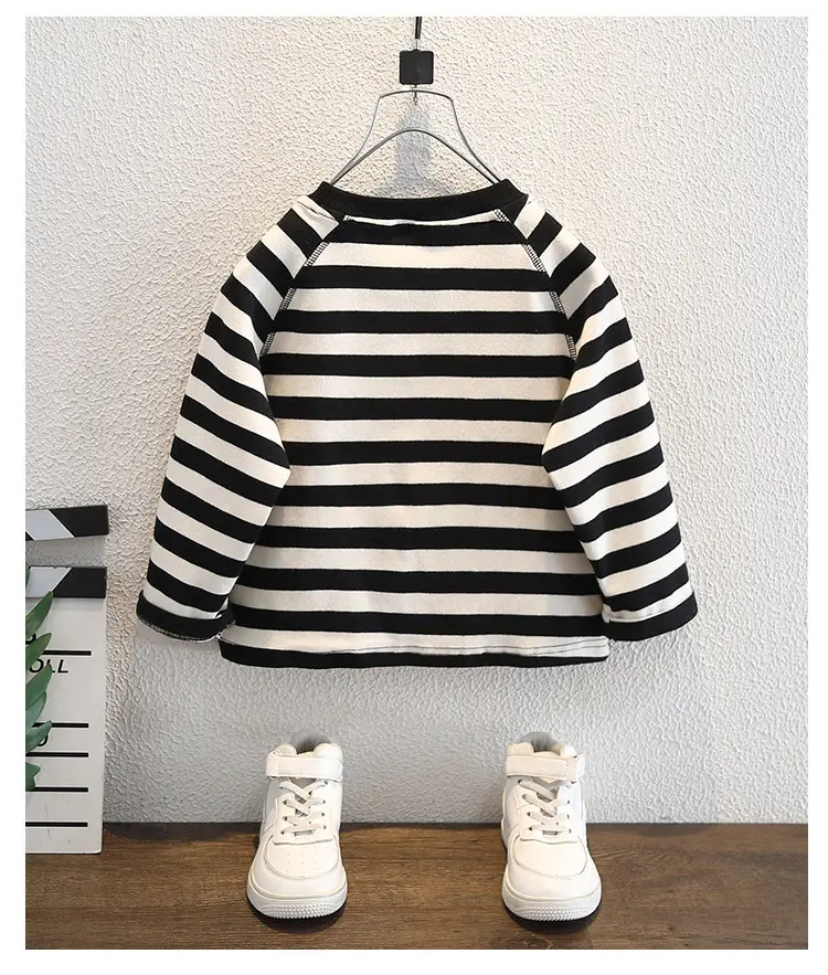 Boys Striped Cotton T-Shirt Spring Autumn Casual Baby Top — feature 10