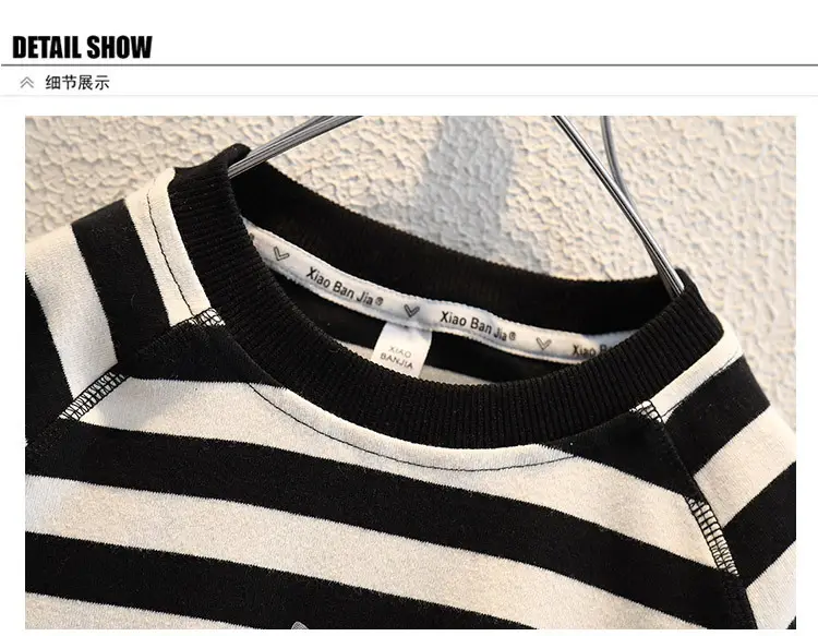 Boys Striped Cotton T-Shirt Spring Autumn Casual Baby Top — feature 12