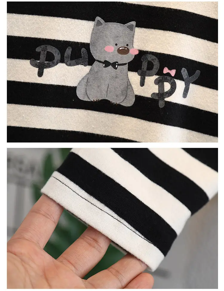 Boys Striped Cotton T-Shirt Spring Autumn Casual Baby Top — feature 13