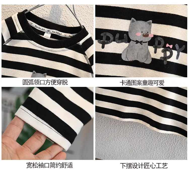 Boys Striped Cotton T-Shirt Spring Autumn Casual Baby Top — feature 3