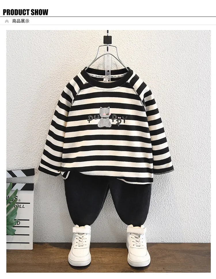Boys Striped Cotton T-Shirt Spring Autumn Casual Baby Top — feature 6