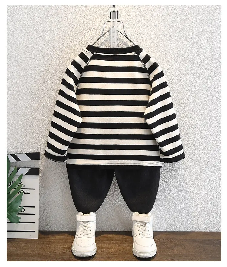 Boys Striped Cotton T-Shirt Spring Autumn Casual Baby Top — feature 8