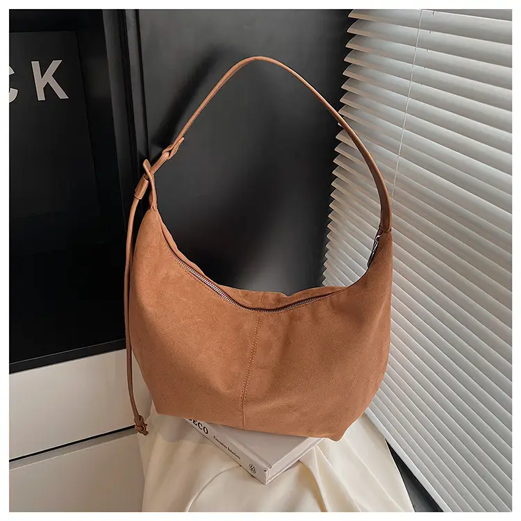 Suede Crossbody Bag Women Large Capacity Retro Frosted — feature 14