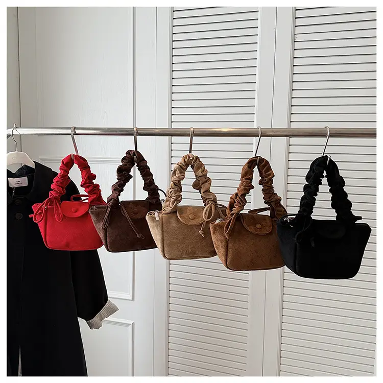 Brown Pleated Women's Shoulder Bag 2026 New Style — feature 1