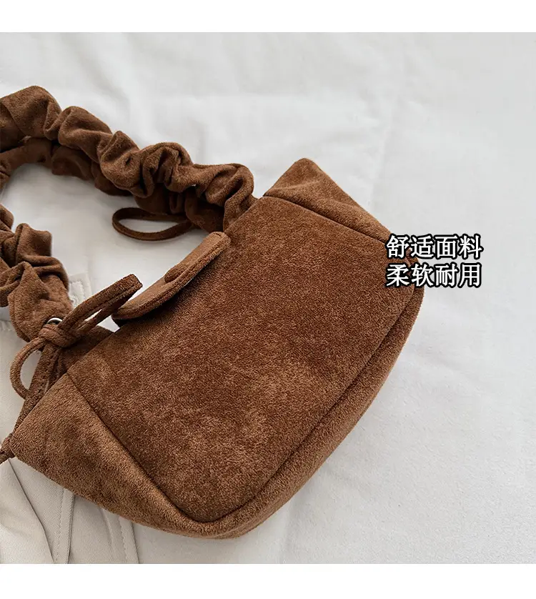 Brown Pleated Women's Shoulder Bag 2026 New Style — feature 3