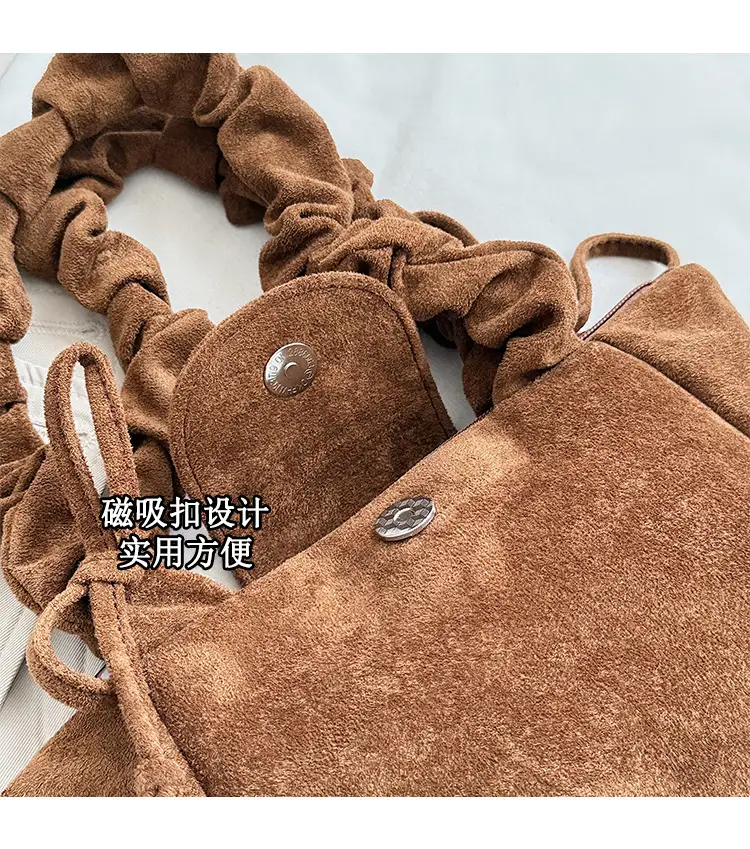 Brown Pleated Women's Shoulder Bag 2026 New Style — feature 5