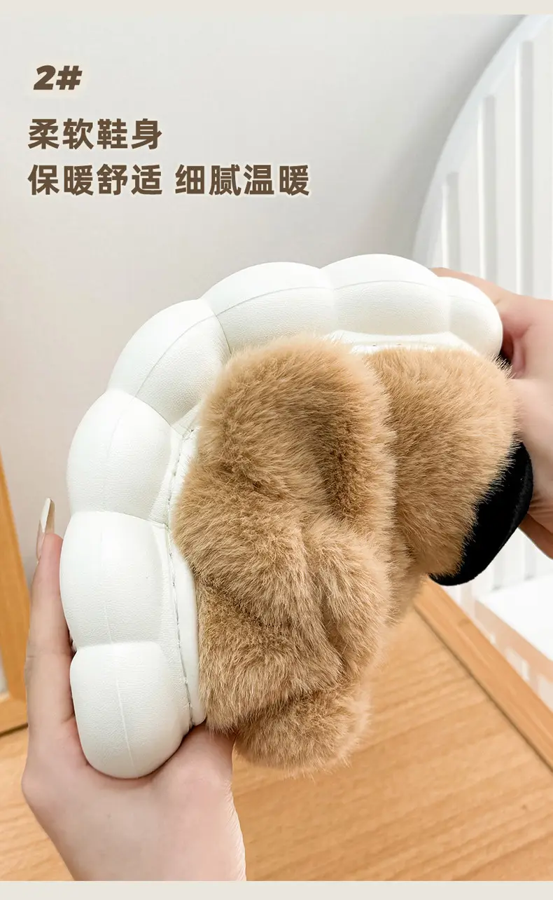 Cotton Slippers for Women in Autumn and Winter with Heel 2025 New Indoor Home Warm Anti-Slip Cute Plush Capybara Cotton Shoes for Men — feature 5
