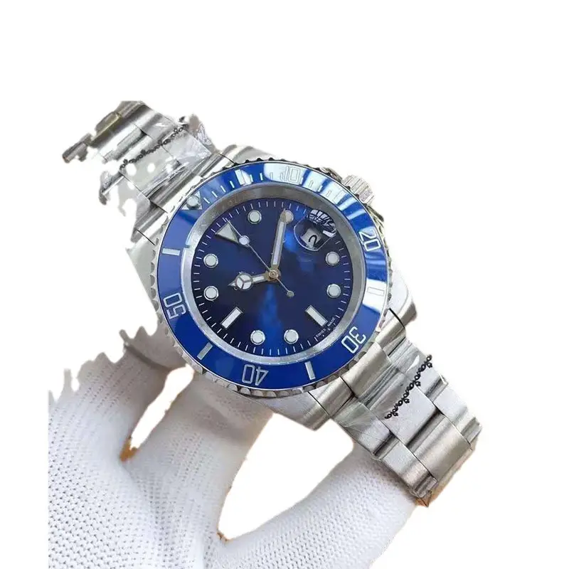 New Hot-Selling Green, Black and Blue Multi-Color Laojia Submariner Same Style Water Ghost Steel Strap Luminous Waterproof Quartz Movement Watch