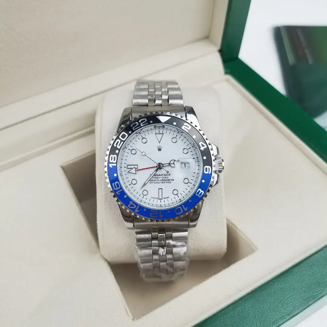 New Hot-Selling Green, Black and Blue Multi-Color Laojia Submariner Same Style Water Ghost Steel Strap Luminous Waterproof Quartz Movement Watch — feature 5