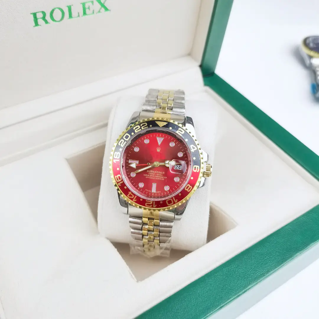 New Hot-Selling Green, Black and Blue Multi-Color Laojia Submariner Same Style Water Ghost Steel Strap Luminous Waterproof Quartz Movement Watch