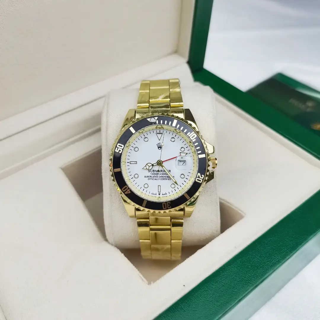 New Hot-Selling Green, Black and Blue Multi-Color Laojia Submariner Same Style Water Ghost Steel Strap Luminous Waterproof Quartz Movement Watch