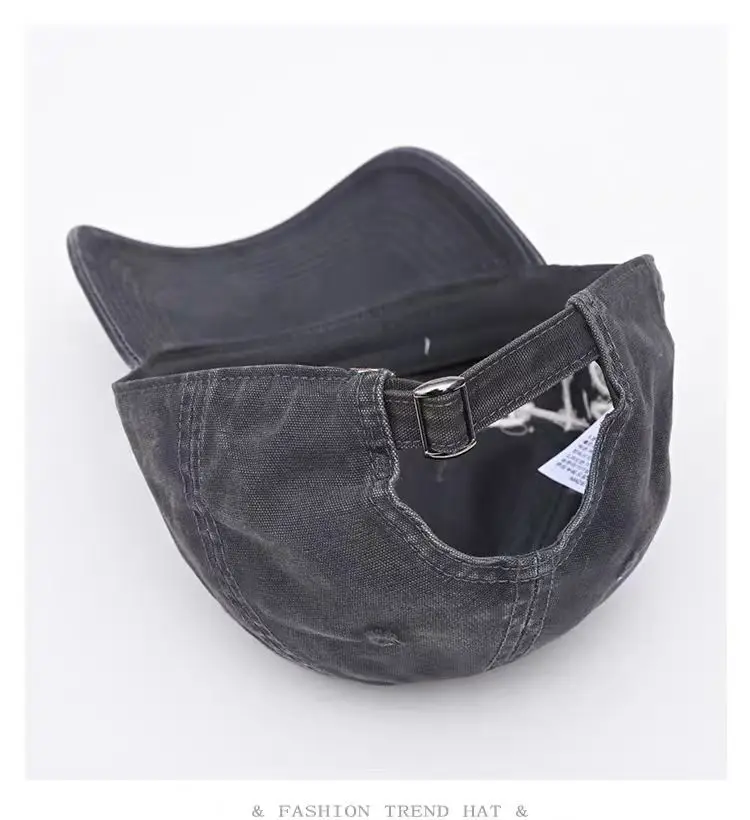 Vintage Distressed Denim Baseball Cap for Men Women Wide Brim — feature 15