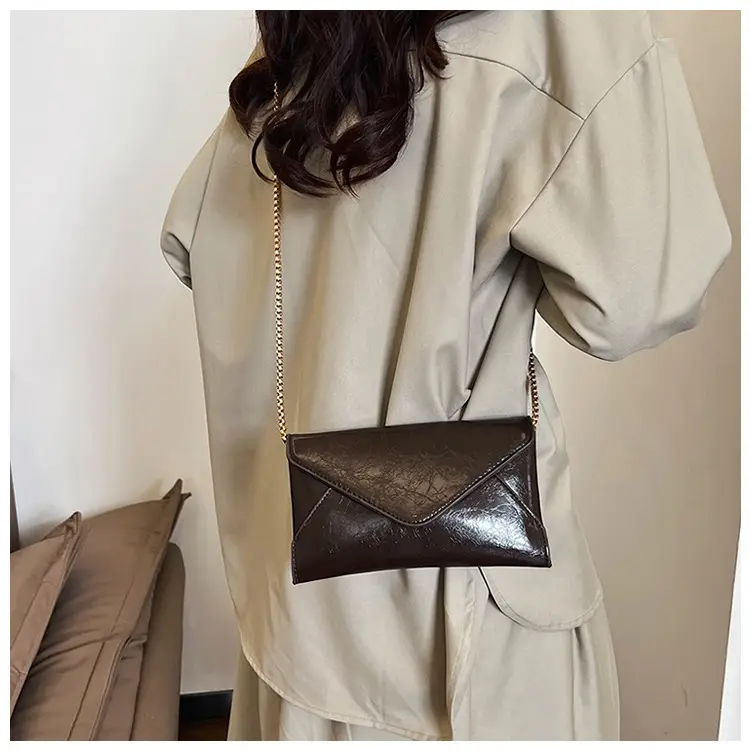 Golden Chain Textured Shoulder Bag for Women — feature 13