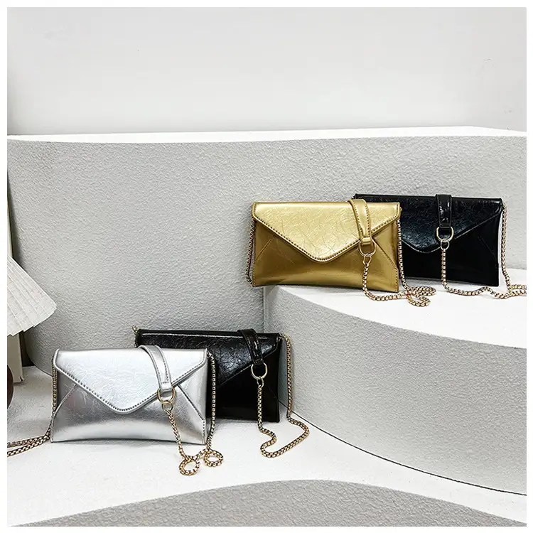 Golden Chain Textured Shoulder Bag for Women — feature 18