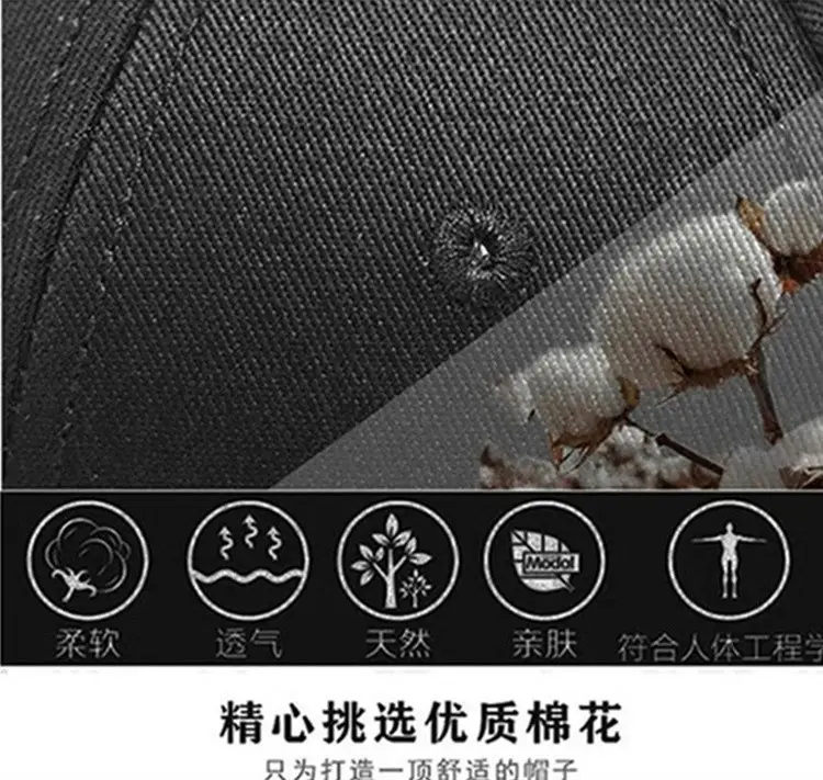 Grey Baseball Cap Large Spring Autumn Men Women — feature 2