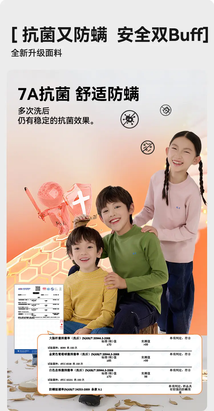 Antibacterial Cotton Hall Kids' Long Sleeve Top — feature 4