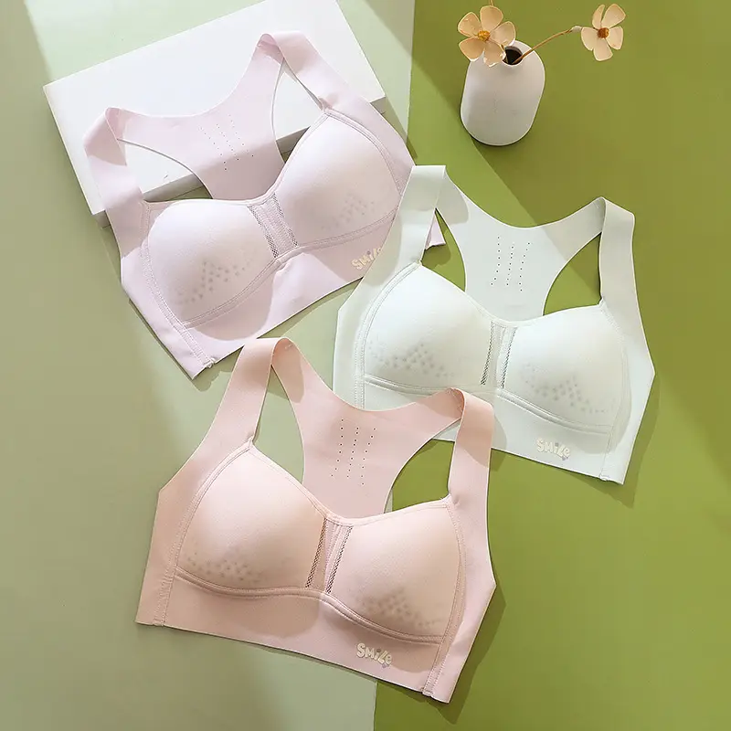 Puberty Girls' Bras, Middle and High School Students' Girls' Second Stage Bras, Sports Vests, Seamless Development Period Intimates