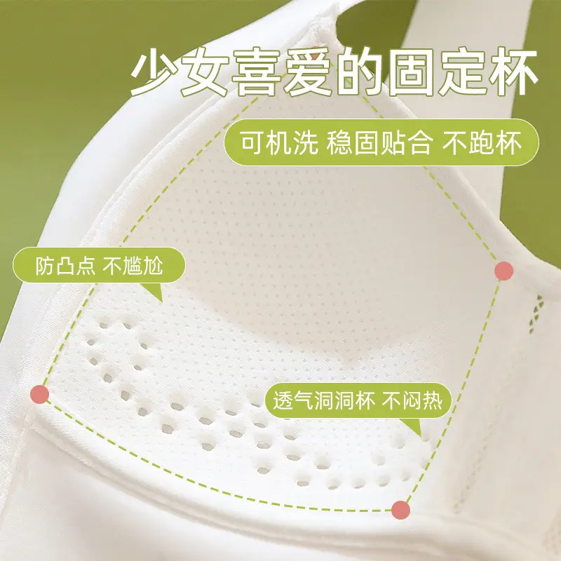 Puberty Girls' Bras, Middle and High School Students' Girls' Second Stage Bras, Sports Vests, Seamless Development Period Intimates