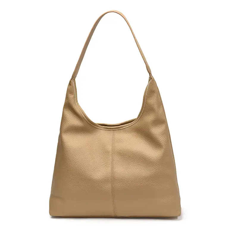 Korean Style Cream Tote Bag Large Capacity Leather