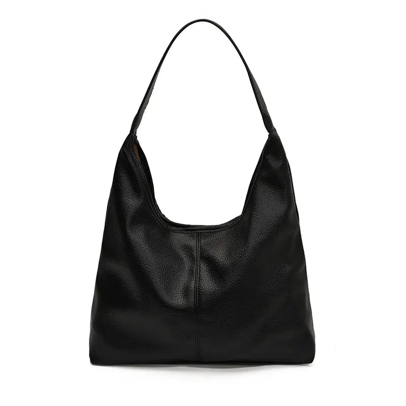 Korean Style Cream Tote Bag Large Capacity Leather