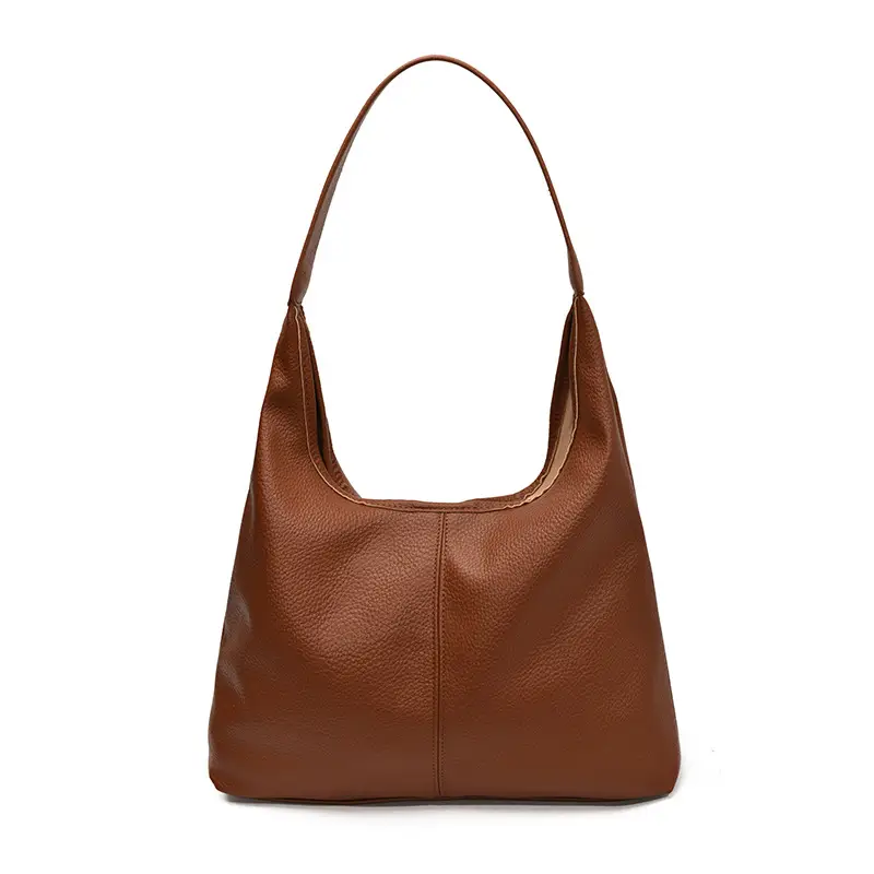 Korean Style Cream Tote Bag Large Capacity Leather
