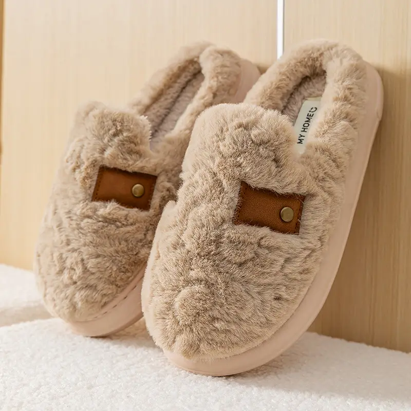 New Style Velvet Home Slippers for Women Winter Warm - Image 4